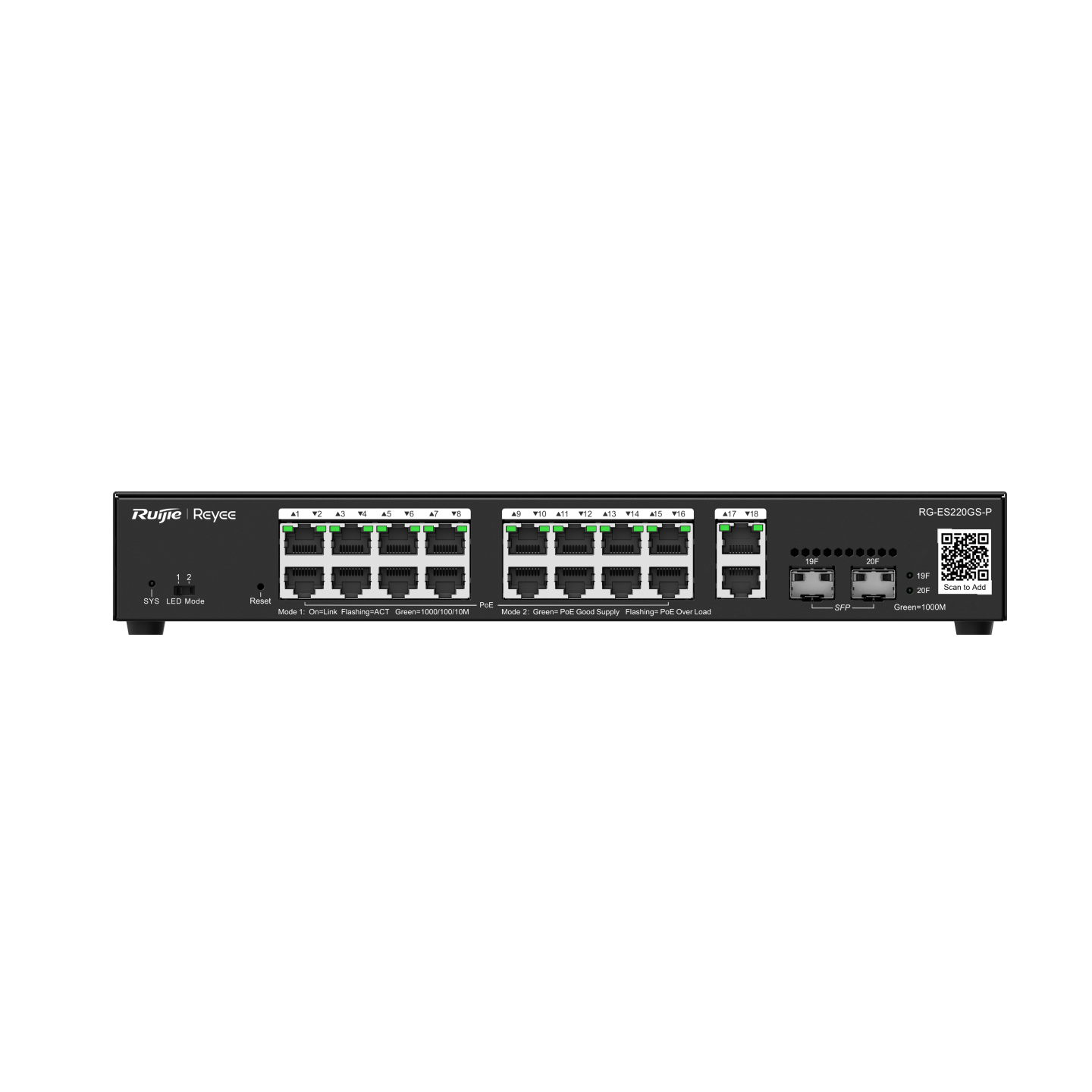Ruijie switch PoE+ manageable Maroc